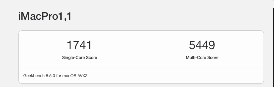 KVM native benchmark screenshot