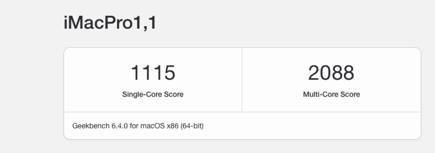 VMWare benchmark screenshot